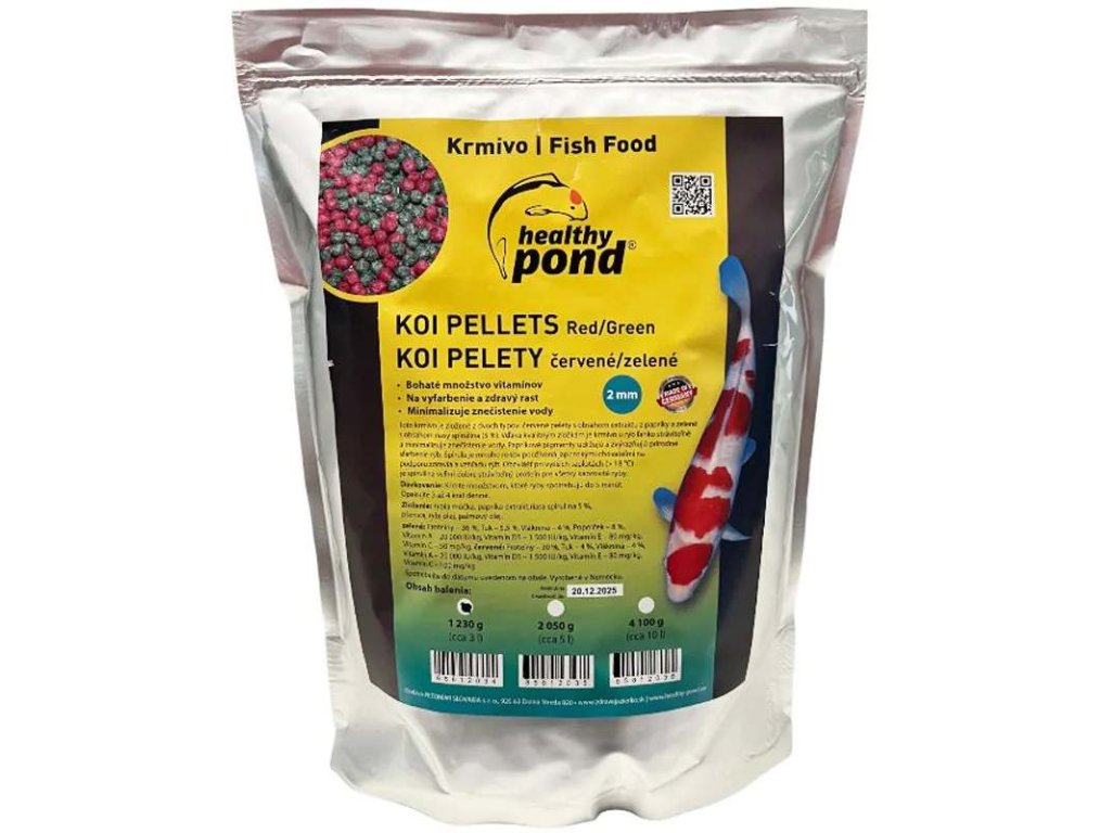 2 Farebné pelety 2mm, 3 litre